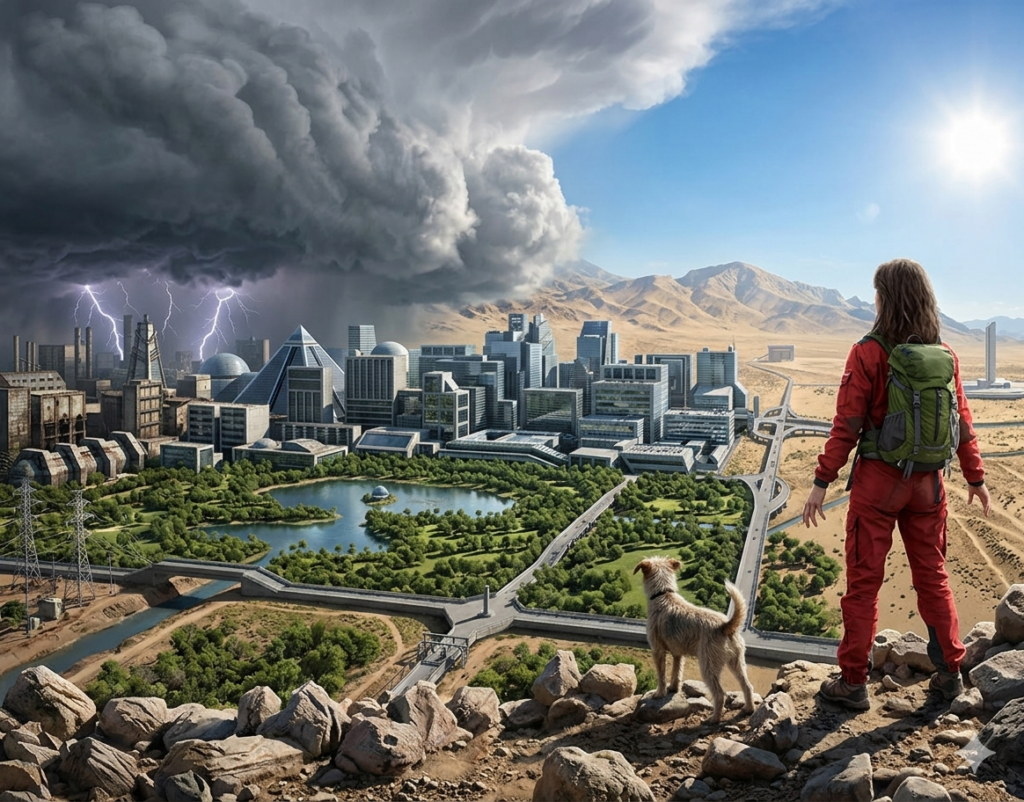 L'iconica immagine di Futura resa ultrarealistica dall'intelligenza artificiale.